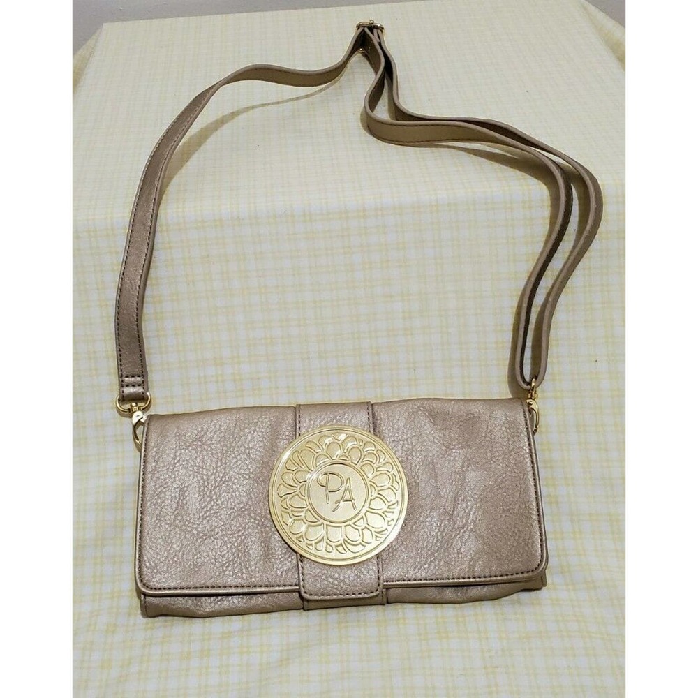 Penelope Ann Gold Crossbody Purse Handbag